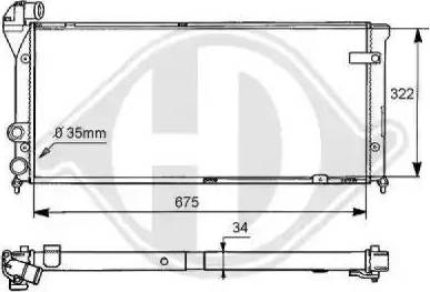 Diederichs 8133109 - Радіатор, охолодження двигуна autocars.com.ua