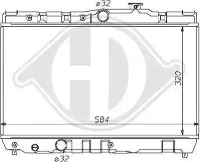 Diederichs 8137114 - Радіатор, охолодження двигуна autocars.com.ua