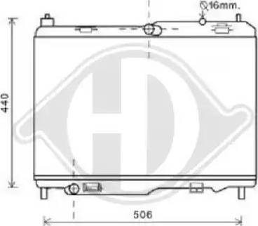 Diederichs 8140507 - Радіатор, охолодження двигуна autocars.com.ua