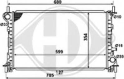 Diederichs 8141505 - Радіатор, охолодження двигуна autocars.com.ua