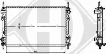 Diederichs 8145407 - Радіатор, охолодження двигуна autocars.com.ua