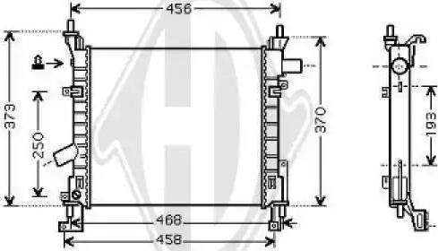 Diederichs 8146007 - Радіатор, охолодження двигуна autocars.com.ua