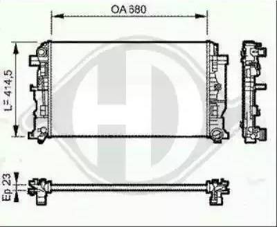 Diederichs 8166305 - Радіатор, охолодження двигуна autocars.com.ua