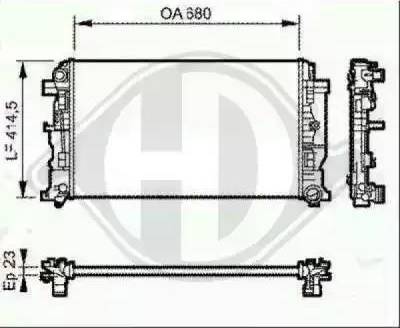 Diederichs 8166306 - Радіатор, охолодження двигуна autocars.com.ua