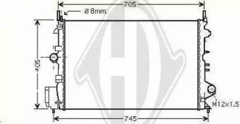 Diederichs 8182514 - Радіатор, охолодження двигуна autocars.com.ua
