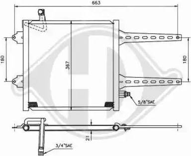 Diederichs 8220300 - Конденсатор, кондиціонер autocars.com.ua