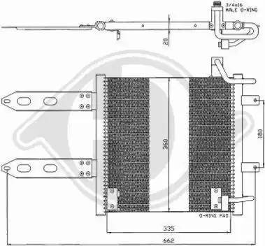 Diederichs 8220800 - Конденсатор, кондиціонер autocars.com.ua