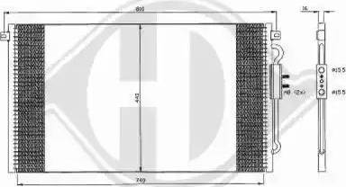 Diederichs 8262200 - Конденсатор, кондиціонер autocars.com.ua