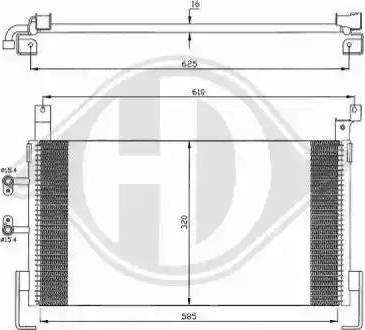 Diederichs 8263000 - Конденсатор, кондиціонер autocars.com.ua