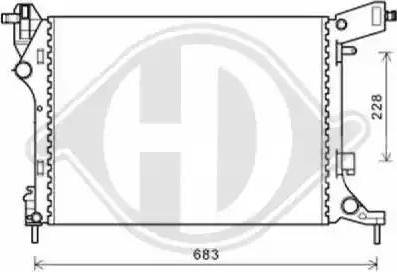 Diederichs 8340567 - Радіатор, охолодження двигуна autocars.com.ua