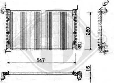 Diederichs 8347500 - Конденсатор, кондиціонер autocars.com.ua