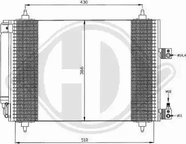 Diederichs 8406101 - Конденсатор, кондиціонер autocars.com.ua