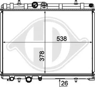 Diederichs 8424316 - Радіатор, охолодження двигуна autocars.com.ua