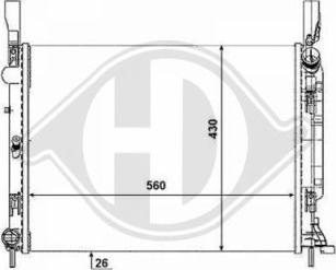 Diederichs 8441465 - Радіатор, охолодження двигуна autocars.com.ua