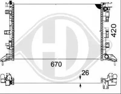 Diederichs 8447406 - Радіатор, охолодження двигуна autocars.com.ua