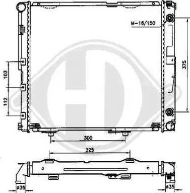 Diederichs 8501200 - Радіатор, охолодження двигуна autocars.com.ua