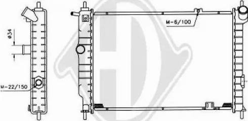 Diederichs 8503172 - Радіатор, охолодження двигуна autocars.com.ua