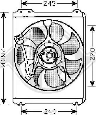 Diederichs 8622105 - Вентилятор, охолодження двигуна autocars.com.ua