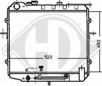 Diederichs 8652084 - Радіатор, охолодження двигуна autocars.com.ua