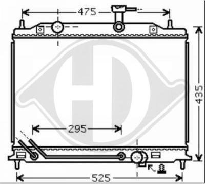 Diederichs 8654116 - Радіатор, охолодження двигуна autocars.com.ua