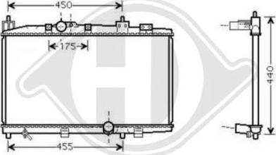Diederichs 8660555 - Радіатор, охолодження двигуна autocars.com.ua