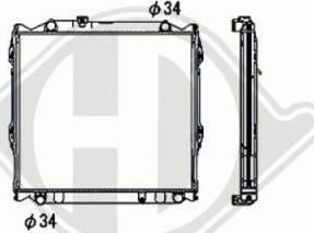 Diederichs 8668288 - Радіатор, охолодження двигуна autocars.com.ua