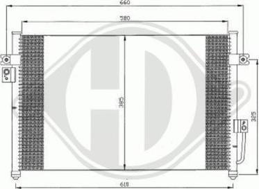 Diederichs 8688005 - Конденсатор, кондиціонер autocars.com.ua