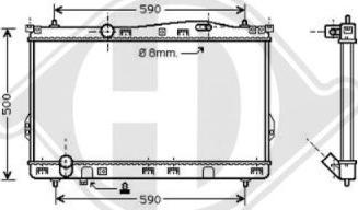 Diederichs 8688505 - Радіатор, охолодження двигуна autocars.com.ua