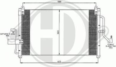 Diederichs 8691105 - Конденсатор, кондиціонер autocars.com.ua