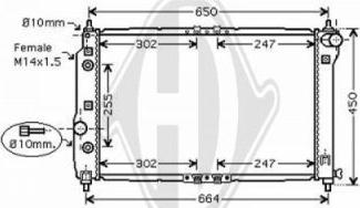 Diederichs 8692503 - Радіатор, охолодження двигуна autocars.com.ua