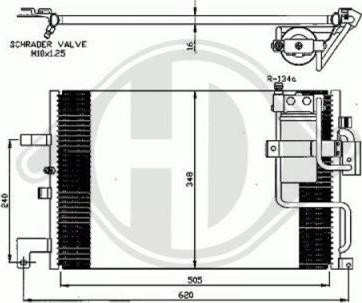 Diederichs 8751300 - Конденсатор, кондиціонер autocars.com.ua