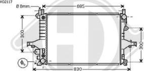 Diederichs 8766003 - Радіатор, охолодження двигуна autocars.com.ua