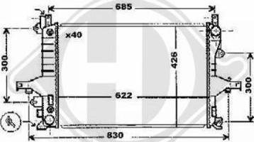 Diederichs 8768001 - Радіатор, охолодження двигуна autocars.com.ua