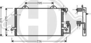 Diederichs DCC1017 - Конденсатор, кондиціонер autocars.com.ua