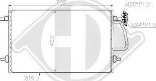 Diederichs DCC1026 - Конденсатор, кондиціонер autocars.com.ua