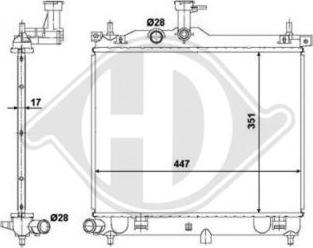 Diederichs DCC1081 - Конденсатор, кондиціонер autocars.com.ua