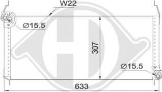 Diederichs DCC1128 - Конденсатор, кондиціонер autocars.com.ua