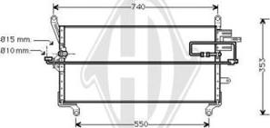 Diederichs DCC1131 - Конденсатор, кондиціонер autocars.com.ua