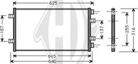 Diederichs DCC1152 - Конденсатор, кондиціонер autocars.com.ua