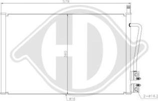 Diederichs DCC1171 - Конденсатор, кондиціонер autocars.com.ua