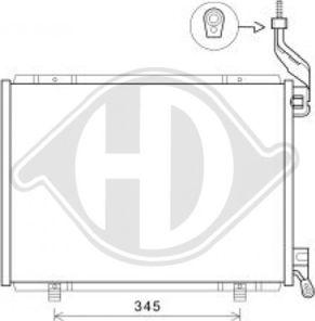 Diederichs DCC1183 - Конденсатор, кондиціонер autocars.com.ua