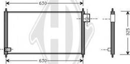 Diederichs DCC1207 - Конденсатор, кондиціонер autocars.com.ua