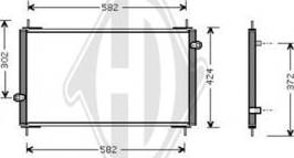 Diederichs DCC1208 - Конденсатор, кондиціонер autocars.com.ua