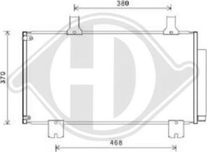 Diederichs DCC1214 - Конденсатор, кондиціонер autocars.com.ua