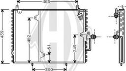 Diederichs DCC1238 - Конденсатор, кондиціонер autocars.com.ua