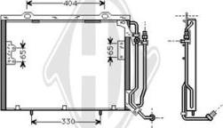 Diederichs DCC1258 - Конденсатор, кондиціонер autocars.com.ua