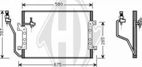 Diederichs DCC1261 - Конденсатор, кондиціонер autocars.com.ua