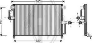 Diederichs DCC1285 - Конденсатор, кондиціонер autocars.com.ua