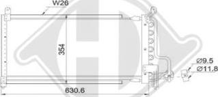 Diederichs DCC1287 - Конденсатор, кондиціонер autocars.com.ua