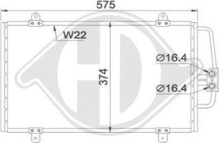 Diederichs DCC1321 - Конденсатор, кондиціонер autocars.com.ua